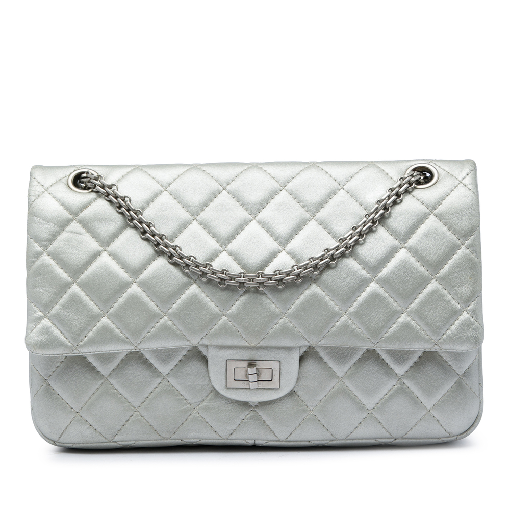 Pre-Loved Chanel Quilted Metallic Lambskin Reissue 2.55 Double Flap 226